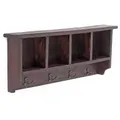 Produktbild: Design Delights Wandgarderobe, Dunkelbraun, Holz, Echtholz,Recyclingholz, Vintage, 70x27x11 cm, Garderobe, Garderobenleisten & Garderobenhaken