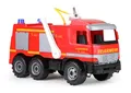 Produktbild: Lena 02058 - Starke Riesen Feuerwehr Mercedes Benz Actros, ca. 65 cm,großes Feuerwehrauto mit 3 Achsen, 1,5 Liter Wassertank, Wasserkanone bis 8 Meter, robustes Spielfahrzeug für Kinder (3 Jahre), Rot