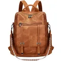 Produktbild: Rucksakck Damen WasserdichtVeganes Leder CityrucksackRucksackhandtasche Mitte...