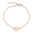 Produktbild: ® Damen Armband Herz Rosegold 15 + 5cm verstellbar filigranes Herz Armkettche...