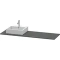 Produktbild: Duravit XSquare Konsole XS060HL4949 160x55cm, mit 1 Ausschnitt, links, Graphit matt