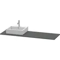Produktbild: Duravit XSquare Konsole, 1 Ausschnitt links, 1600x16x550mm, XS060HL4949, Farbe: Graphit Matt Dekor