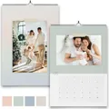 Produktbild: Fotokalender 2025 zum selbstgestalten | Bastelkalender immerwährend A4 Format | DIY Kalender zum selber gestalten 12 Monate | Geschenk Weihnachten Familie (Pastell Mehrfarbig)