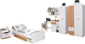 Produktbild: Ticaa Jugendzimmer-Set Lori, (Set, 6-tlg., Bett, Schrank, Schreibtisch, Standregal, Wandregal, Nachttisch), Bett + Schrank + Schreibtisch + Standregal + Wandregal + Nachttisch