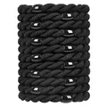 Produktbild: COZEASY 12 Stück Elastische Haargummis, ohne Metall Geflochtener Keine Pull oder Beschädigung Pferdeschwanz Halter, Elastisch Haarbänder für Damen & Mädchen Dickes und Lockiges Haar (Schwarz 3)