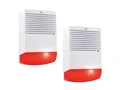 Produktbild: ELRO 2er Set Sirenen Attrappe mit blinkendem LED Licht, Batteriebetrieb - Alarmsysteme Dummy