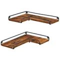 Produktbild: VASAGLE Wandregale-Set vintagebraun, schwarz 29,0 / 40,0 x 14,0 x 4,0 cm, 1 Set