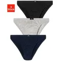 Produktbild: H.I.S Slip Minislip (Packung, 3-St) aus weichem Baumwoll-Stretch bunt|grau|schwarz XL