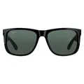 Produktbild: Ray-Ban Sonnenbrille Justin 4165 601/71 Glänzend Schwarz Grun