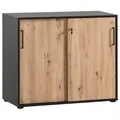 Produktbild: Aktenschrank Aino U 1000 ST Schwarz/Eiche Artisan