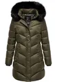 Produktbild: REPUBLIX Damen Gefütterte Dicke Glanz Winter Jacke Mantel Parka mit Kapuze RJ-8020 Olive S