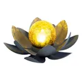 Produktbild: GLOBO LIGHTING LED Solarleuchte, LED-Leuchtmittel fest verbaut, Warmweiß, LED Solar Außen Lampe Lotus Blume Garten Beleuchtung Seerosen Design