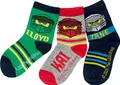 Produktbild: TVM Europe GmbH LEGO NINJAGO Socken Set 3 Paar Kindersocken Kinder Strümpfe für Jungen Ninja BUNT Gr.23 24 25 26 27 28 29 30 31 32 33 34 (27/30), Rot