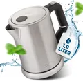 Produktbild: ProfiCook Wasserkocher 1L | Edelstahl | Einhandbedienung und Wasserstandsanzeige |mit verriegelbarem Deckel | 2200 W | PC-WKS 1106