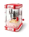 Produktbild: SALCO Retro-Popcornmaker – Popcornmaschine im 50er Jahre Kino-Stil, 300 W, Kessel mit Antihaft-Beschichtung, eingebautes Rührsystem, inkl. Popcornschale & Messlöffel, Beleuchtung im Auffangbehälter