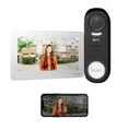 Produktbild: GOLIATH® Funkklingel mit Kamera & Gegensprechanlage [MIT SMARTPHONE-APP] - Türklingel mit Full HD Kamera & Monitor - Video Sprech - & Klingelanlage mit Türöffner - Videotürklingel ohne Kabel