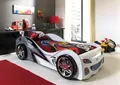 Produktbild: Autobett 90 x 200 Lattenrost Kinderbett Jugendbett Rennwagen Spielbett Car Weiß