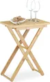 Produktbild: Relaxdays Beistelltisch klappbar, Bambus Holz, Klapptisch klein, rechteckig, HBT: ca. 52 x 40 x 31 cm, natur