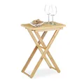 Produktbild: Relaxdays Beistelltisch klappbar, Bambus Holz, Klapptisch klein, rechteckig, HBT: ca. 52 x 40 x 31 cm, natur