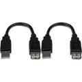 Produktbild: StarTech.com 6in USB 2.0 Extension Adapter Cable A to A - M/F - USB extension ca