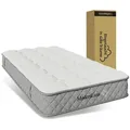 Produktbild: Orthopädische Kaltschaummatratze 90x200 cm, Mattress mit 7-Zonen-Taschenfederkern, Härtegrad H3 (mittelfest) – ® , 20 cm Höhe, 4 Griffe + Vak...