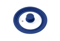 Produktbild: bremermann Universaldeckel Universal-Glasdeckel mit Silikonrand, 16/18/20 cm, blau klein