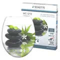 Produktbild: SCHÜTTE WC-Sitz JASMIN mit Absenkautomatik und Schnellverschluss aus Duroplast, Toilettendeckel mit 175kg Belastbarkeit, Toilettensitz mit Brille, Klodeckel für WC, Klobrille mit Motiv
