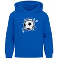 Produktbild: MoonWorks® Kinder Hoodie Jungen Fußball Sport Kapuzenpulli Geschenke Junge Kinderkleidung Aufdruck Print blau 152