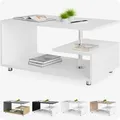 Produktbild: CASARIA Couchtisch - Lagerung Kratzfest 95x55x50cm - Weiß