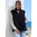 Produktbild: Fleeceweste ELBSAND, Damen, Gr. 36, schwarz, Obermaterial: 100% Polyester, unifarben, gerade hüftlang, Westen Fleeceweste, mit seitlichen Reißverschlüssen und hohen Kragen