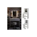 Produktbild: Vicco Schminktisch Taylor 80 x 146,5 cm Weiß modern LED Spiegel Hocker Frisiertisch
