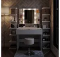 Produktbild: Vicco Schminktisch Taylor, Weiß, 80 cm mit LED Beleuchtung und Hocker (2-St)
