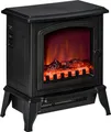 Produktbild: HOMCOM Elektrokamin, Standkamin mit LED-Flammeneffekt, 2000W Kaminofen mit Überhitzungsschutz für Wohnzimmer, Schlafzimmer, Metall, Schwarz