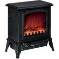 Produktbild: HOMCOM Elektrokamin, Standkamin mit Heizung, LED-Flammeneffekt, 2000W Kaminofen mit Überhitzungsschutz, Dekokamin mit 2 Heizstufen, Elektro Kamin, Schwarz