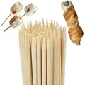 Produktbild: Relaxdays Grillspieße aus Bambus, 100er Set, für Marshmallows u. Stockbrot, Lagerfeuer, universal, 90 cm lang, natur