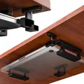 Produktbild: Mobilefox Laptop Untertisch Halterung Regal Halter Ständer mit Rausfallschutz passend für Notebook MacBook 0-35mm Schwarz