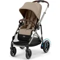 Produktbild: CYBEX e-Gazelle S, Betthimmel, Traditioneller Kinderwagen, Unisex, Faltbar, Beige, Graubraun - Beige/Braun