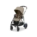 Produktbild: CYBEX Gold Kinderwagen e-GAZELLE S, Ab Geburt bis ca. 4 Jahre, Max. 22 kg (Single-Modus) / 2x 22 kg (Duo-Modus), All-in-1-System mit E-Antrieb und 20+ Konfigurationen, Almond Beige