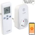 Produktbild: revolt WLAN-Steckdosen-Thermostat mit Sensor-Fernbedienung, App, Sprachbefehl