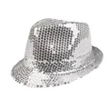 Produktbild: Hut Pailletten silber Glitzer Karneval Mottoparty Partyhut Schlagerparty