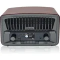 Produktbild: Roadstar HRA-270D+BT Radio Vintage Digital DAB+/FM Tragbares, Bluetooth USB, Stereo, Doppelwecker Holz - Braun