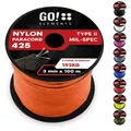 Produktbild: GO!elements Paracord 425 - 3mm Abspannleine, Paracord 425 aus reißfester Nylonschnur orange 100m