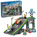 Produktbild: LEGO City Rennwagen Sprungstrecke 60460 Fahrzeug baubares Spielzeug Set