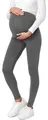 Produktbild: Be Mammy Lange Umstandsleggings aus Baumwolle Leggings für Schwangere Umstands Leggings Schwangerschafts Unterhosen mit Hoher Bund Weich und Elastisch BE20-230 (Grau, XXL)