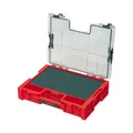 Produktbild: Qbrick System Pro Organizer 300 Red Mfi Ultra HD Sortimentskasten Sortierkasten Schraubenbox Sortierbox Kleinteilemagazin Werkzeugbox Für Werkstatt Sortierboxen Für Kleinteile Rot 45,2 x 35,8 x 11 cm