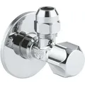 Produktbild: Eckventil 22023000 1/2' x 3/8', chrom, Rosette, selbstdichtend, Quetschverschraubung - Grohe