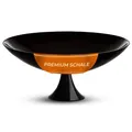 Produktbild: CRISTALICA Obstschale Schwarz - Dekoschale mit Fuß aus Glas - 21 cm Durchmesser - Premium Süßigkeiten Schale - Handarbeit Made in Germany - Glasschale Deko - Schale Schwarz - Obstschale Modern