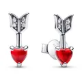 Produktbild: PANDORA Schmuck Damen-Ohrringe Pfeil und Muranoglasherz Silber Ohrstecker 293668