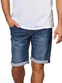 Produktbild: MUSTANG Jeans Shorts Herren Stretch Kurz Regular Fit Chicago Real X Kurze Hosen Sommer Denim Einfarbig Blau w34, Größe:W 34, Farbe:Denim Mid Blue (682)
