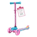 Produktbild: HUDORA Scooter Flitzkids 2.0 I Stabiler Kinderscooter mit großer Trittfläche I Höhenverstellbarer & transportierbarer Mini-Dreirad-Roller für bis zu 50kg I Dreiradscooter aus Aluminium für Kinder